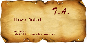 Tiszo Antal névjegykártya