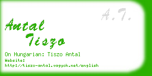 antal tiszo business card